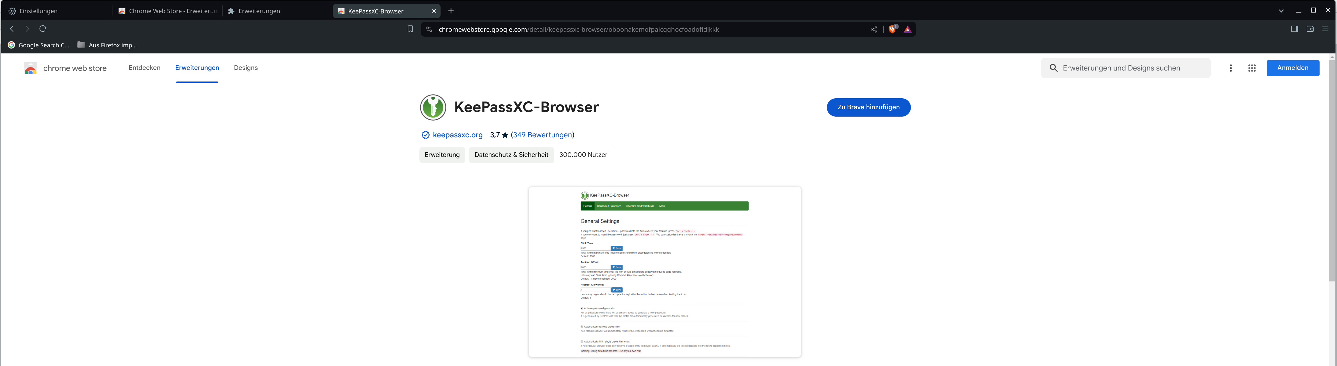 Browser Plugin installieren