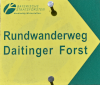 Wanderschild Rundwanderweg Daitinger Forst