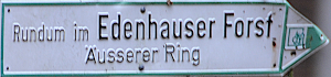 Wanderschild Edenhauser Forst Äußerer Ring