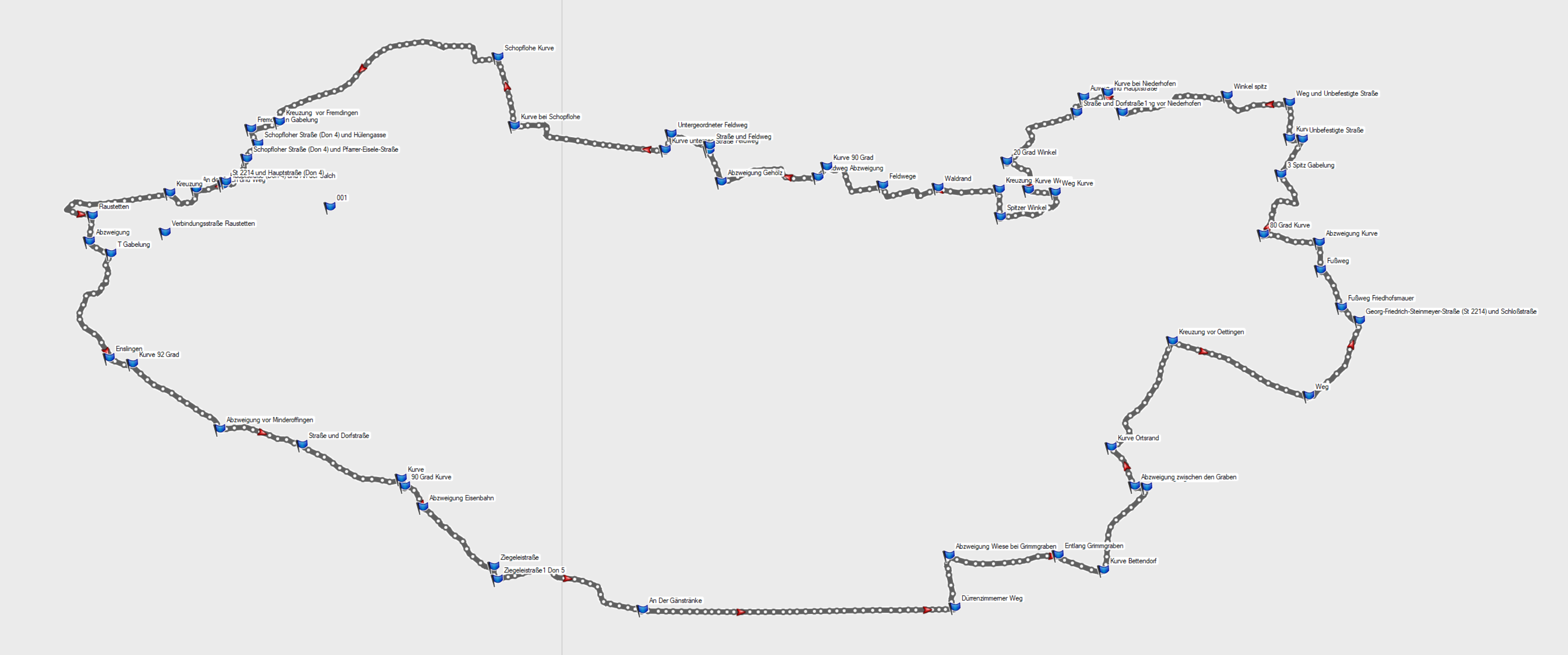 Route Fremdingen - Oettingen - Fremdingen