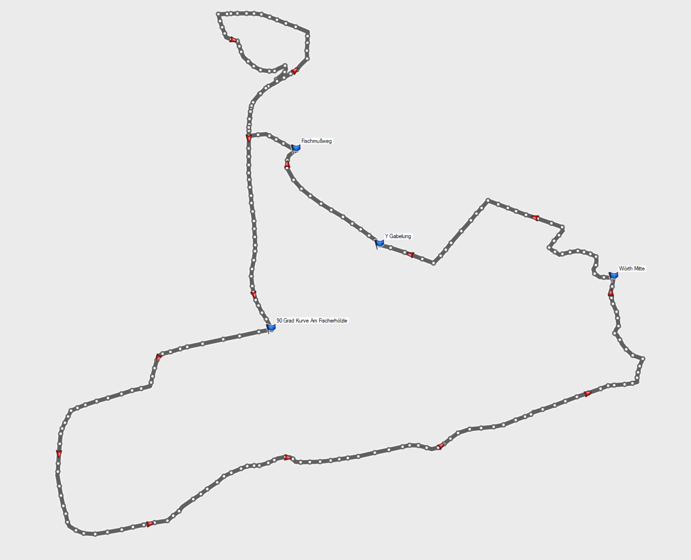 Herzogin-Anna-Rundweg Route grau