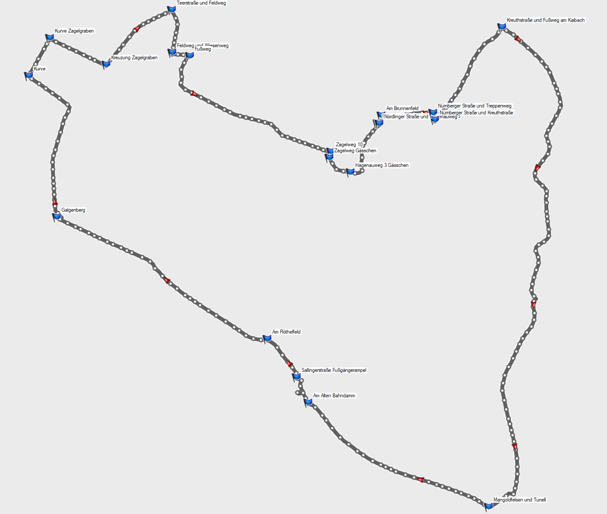 Route grau Galgenbergrundweg